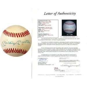 Mickey Mantle Autographed Baseball (James Specne)   Autographed 
