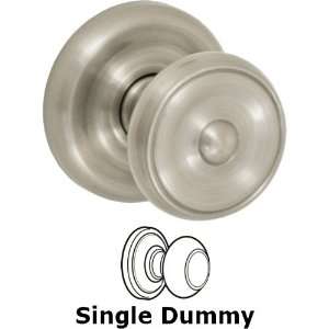 Single dummy cambridge knob with contoured radius rose in brushed nick