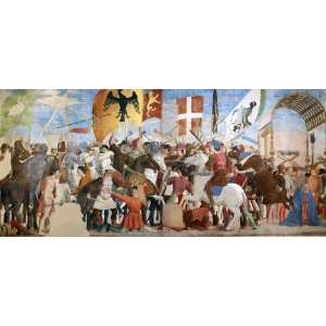 FRAMED oil paintings   Piero della Francesca   24 x 10 inches   Battle 