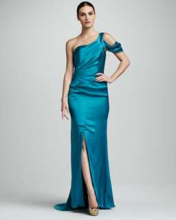 Cap Sleeve Silk Gown  Neiman Marcus