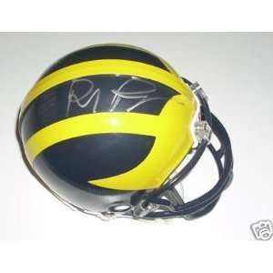 Rich Rodriguez Signed Michigan Wolverines Mini Helmet