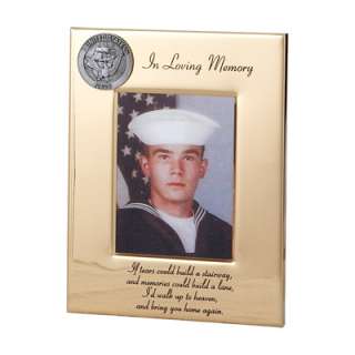 Metal In Loving Memory Navy 3x5 Christian Picture Frame  