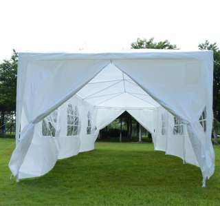 10 x 30 White Party Tent Gazebo Canopy with Side Walls  