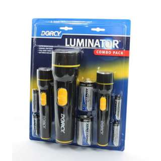 Dorcy Luminator Combo Pack Flashlight Plus Batteries Super Bright 