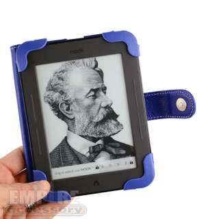 Leather Folio Folding Case Cover for Nook Simple Touch