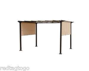 Living Accents Garden Patio Pergola W/ Deluxe Shade Canopy L PG080PST 