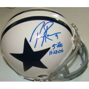 Tony Romo SIGNED Cowboys Mini Helmet INSCRIBED
