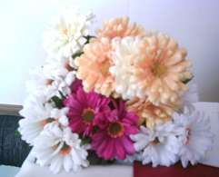 Flowers & Pen Bouquet   6 Orange Marigolds  