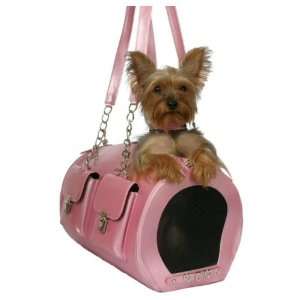  Designer Dog Carrier   The Soho Collection   Pink Metallic 