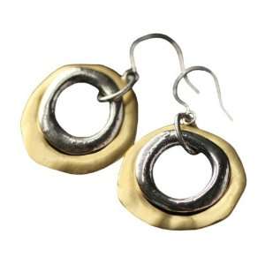  2 Tone Double Hoop Earrings Jewelry