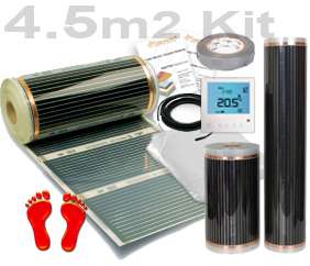   Heating Kit For Under Laminate Wood Carpet Floor + Digital Thermostat