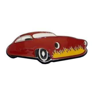 Hot Rod Classic Car With Flames Belt Buckle SALE  