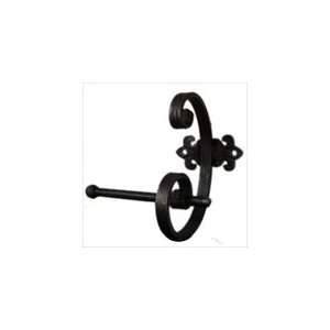   Wrought Iron Large Scroll Toilet Paper Holder Left