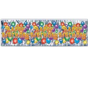  FR Metallic Happy Birthday Balloon Fringe Banner Case Pack 