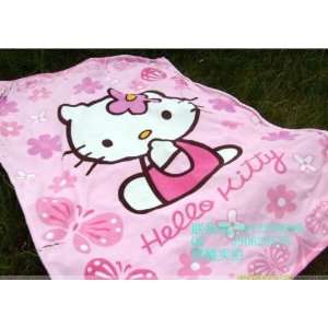 Hello Kitty Bed Sheet Scenic Fleece Blanket Throw Middle 