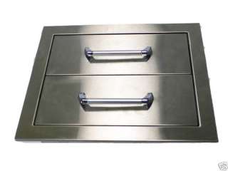 BBQ ISLAND 304 STAINLESS STEEL DOUBLE DRAWER SET  