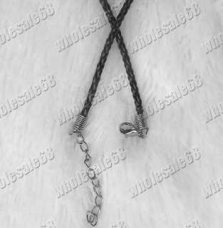 Wholesale lots 50pcs braid black hemp rope necklace cords chain  