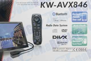 JVC KW AVX846 7 Touch Monitor Car Audio Head Unit 2 Din KW AVX840 DVD 