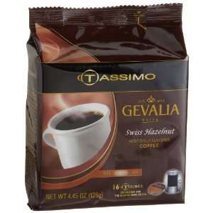 Gevalia Swiss Hazelnut Coffee (Medium), 16 Count T Discs for Tassimo 