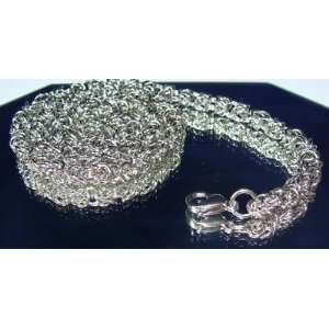    HEAVY 24 Stainless Steel Byzantine Chain Necklace 