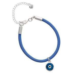   Eye Good Luck Charm on an Royal Blue Malibu Charm Bracelet: Jewelry