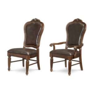  Regal Leather Back Arm Chair   Cherry