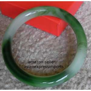  Natrual Green Glass Jade Bangle 