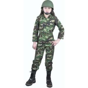  Childs Army Girl Soldier Costume (Size:Small 6 8): Toys 