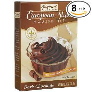 Inspired Cuisine Mousse Mix, Dark Chocolate, 2.8 Ounce Boxes (Pack of 