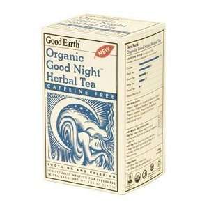  GOOD EARTH TEAS Organic Good Night Herbal Tea Caffeine 