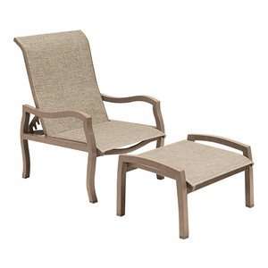  Woodard Carson Sling Lounge Chair and Ottoman Set   5R0435 