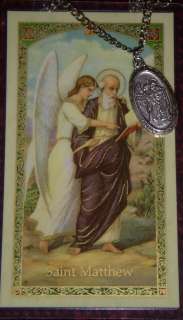   Saint Medal w 24 Chain & Laminated Prayer Card Many Available  
