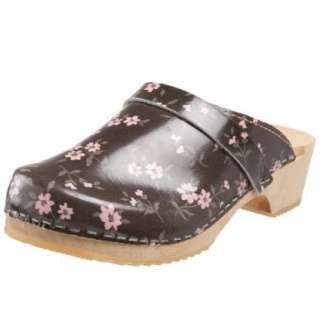 Cape Clogs Womens Cherry Blossom Wooden Swedish Clog   designer shoes 