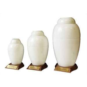 White Vase Pet Cremation Urns   Engravable   3 Sizes   