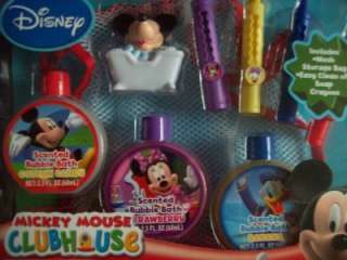 MICKEY MOUSE CLUBHOUSE TUB TOY GIFT SET WITH MESH STORAGE BAG  