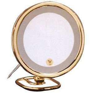  24K Gold Plated 5X Lighted Mirror Beauty