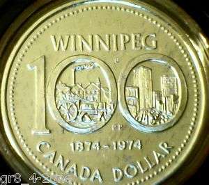 1974 Canada RCM Mint Cased Winnipeg Nickel Dollar MS 64  