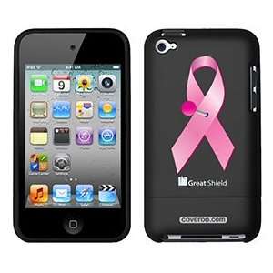  Pink Ribbon Pin on iPod Touch 4g Greatshield Case 