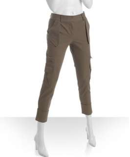 Diane Von Furstenberg army stretch cotton Georgie skinny cargo pants
