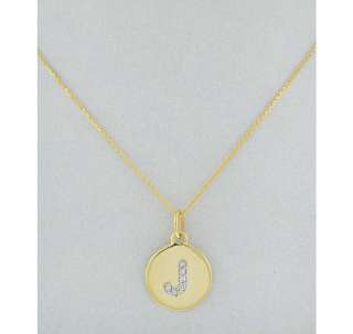 Elements by KC Designs gold and diamond J initial pendant necklace