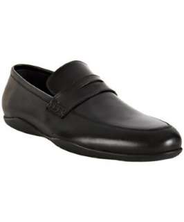 Harrys of London black calfskin Downing penny loafers   up 