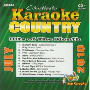 Chartbuster Karaoke CDG CB60443   Country Hits of the Month July 2010