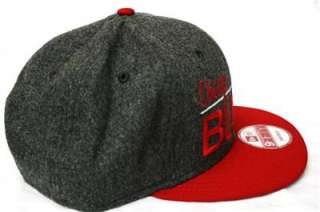 New Era Chicago Bulls Grey and Red Wool Style Old School 9FIFTY 