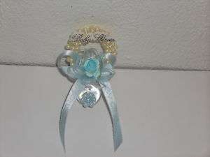 Baby Shower Corsage Pacifier Baby Boy Craft Blue Bd BL  