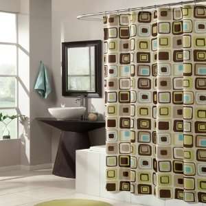   Blocks Coco And Sage Fabric Shower Curtain By M.style
