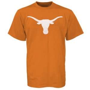  Texas Longhorns Orange Giant Logo T shirt: Sports 