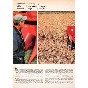  1966 Ad McCormick Harvester International Corn Combine 