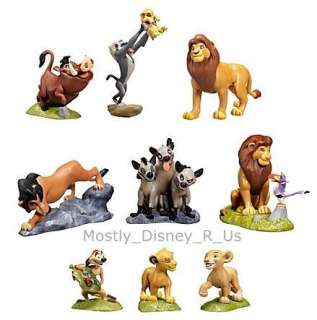   King Simba Nala 9 Piece Figure Figurine Play Set Cake Toppers  