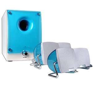  5 Piece 4.1 Multimedia Speaker System (Translucent Blue 