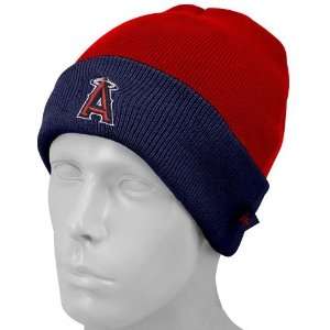  New Era Anaheim Angels Red Cuff Knit Beanie Cap: Sports 